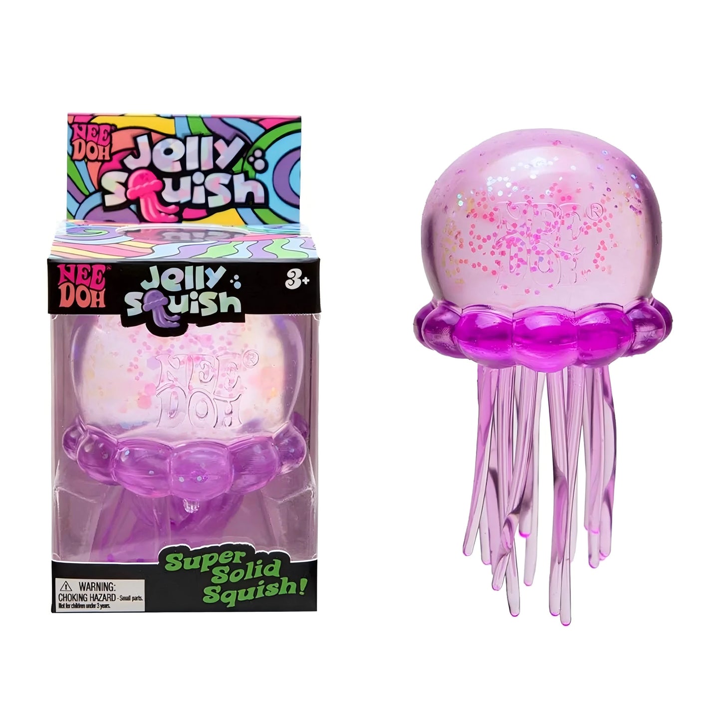 Trending Nee Doh Jellyfish & Cube Squish Toy, Soft Jelly Squeeze Stress Relief Fidget Toy, Sensory NeeDoh for Kids & Adults