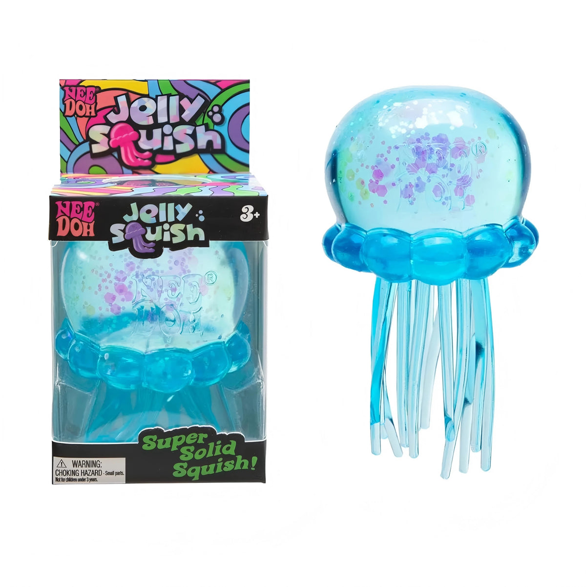 Trending Nee Doh Jellyfish & Cube Squish Toy, Soft Jelly Squeeze Stress Relief Fidget Toy, Sensory NeeDoh for Kids & Adults