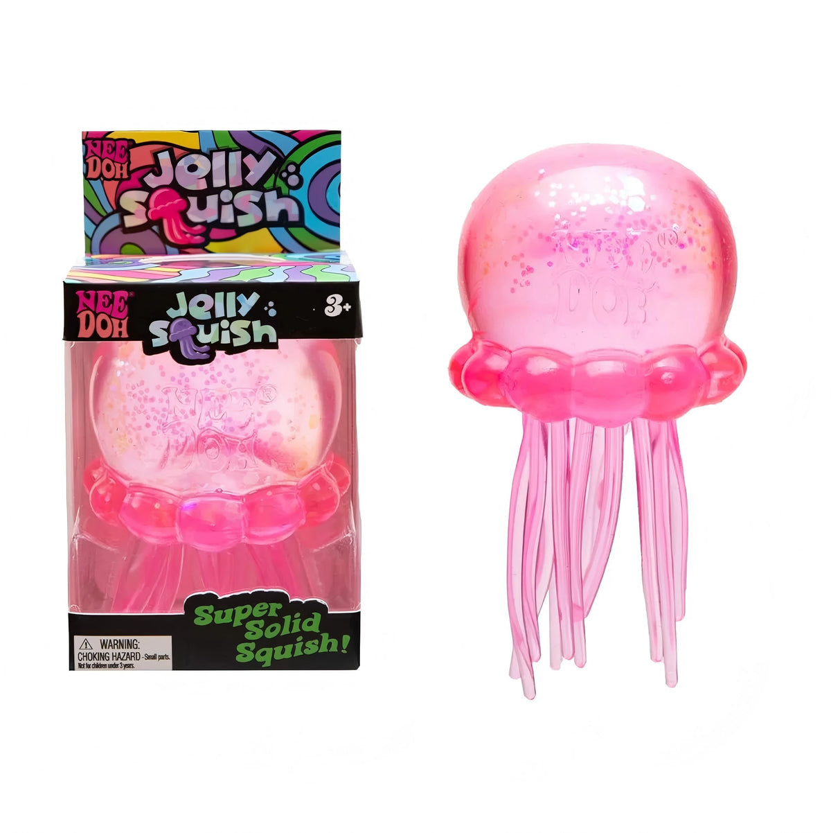 Trending Nee Doh Jellyfish & Cube Squish Toy, Soft Jelly Squeeze Stress Relief Fidget Toy, Sensory NeeDoh for Kids & Adults